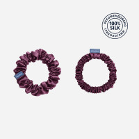 Silk Scrunchie DUO (3pcs) - Plum