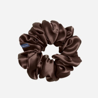 Silk Scrunchie L - Brown
