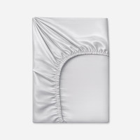 Silk Bed Fitted Sheets - Stone Grey